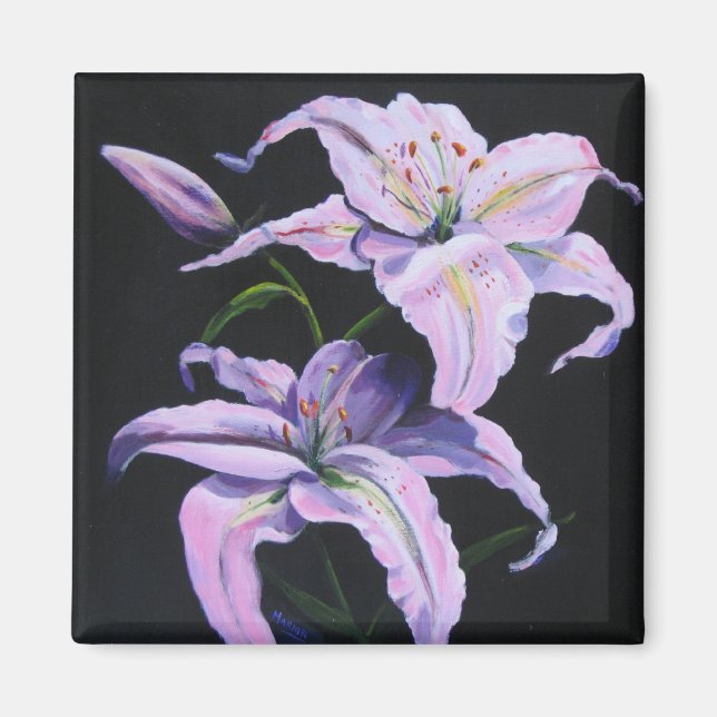 Lilies Painting Magnet (Vorne)