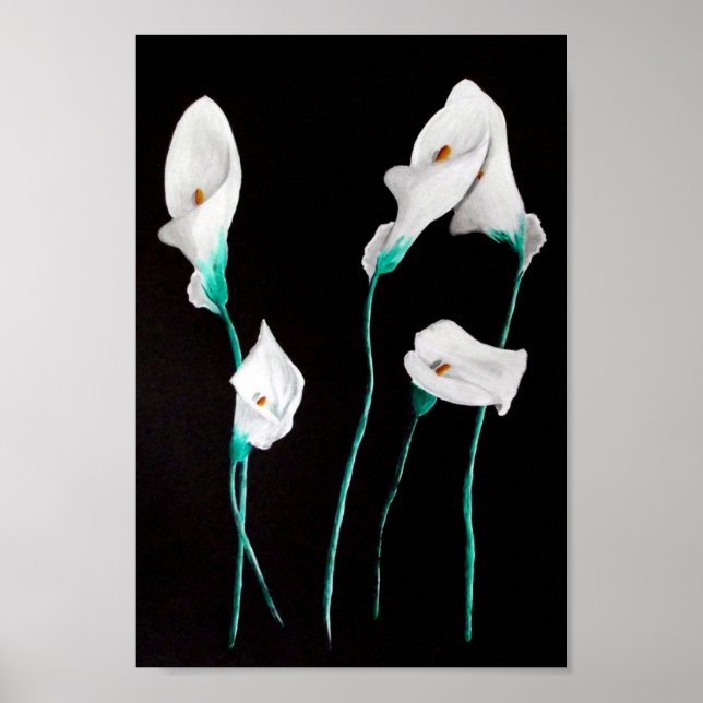 Lilies Poster Print Medium 24x20 (Vorne)