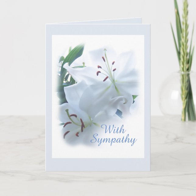 Lilies Sympathy card Karte (Vorderseite)