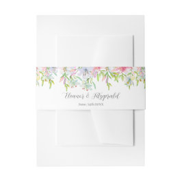 Lilies Watercolor Wedding Invitation Bly Band