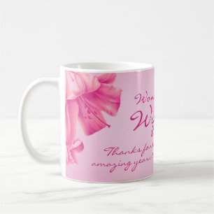 Lilies Wonderful Ehefrau 30th Anniversary Rosa Blu Kaffeetasse