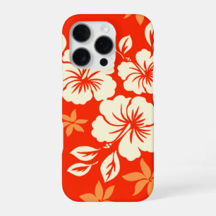 Lilikoi Hibiscus Hawaiian Pareau Rot iPhone 16 Pro Hülle