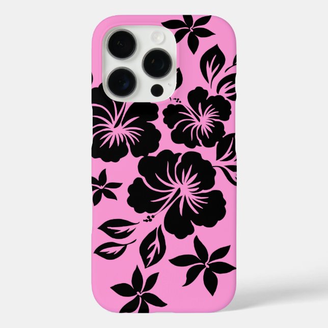 Lilikoi Hibiskus Hawaiian Floral Pink Case-Mate iPhone Hülle (Rückseite)