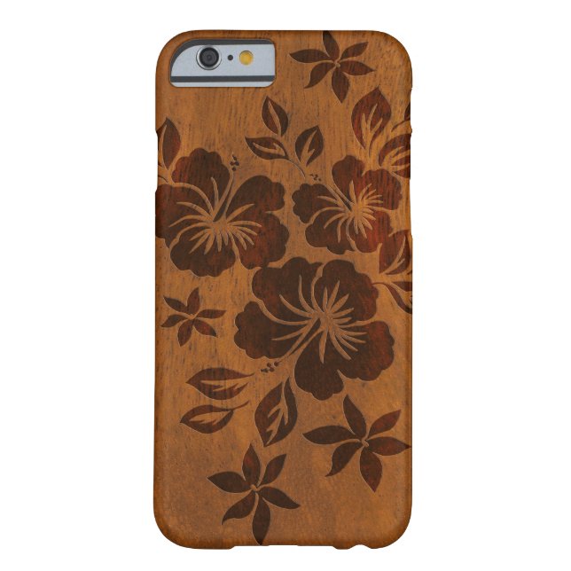 Lilikoi Hibiskus Hawaiian Imitats Wood Case-Mate iPhone Hülle (Rückseite)