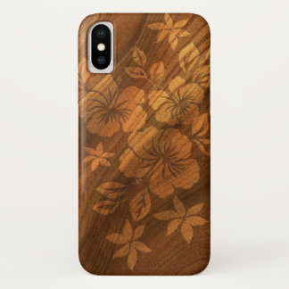 Lilikoi Hibiskus Hawaiianische Imitate Burl Wood Case-Mate iPhone Hülle