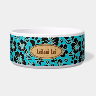 Lilikoi Tatzen-hawaiisches Hibiskus-Monogramm Napf