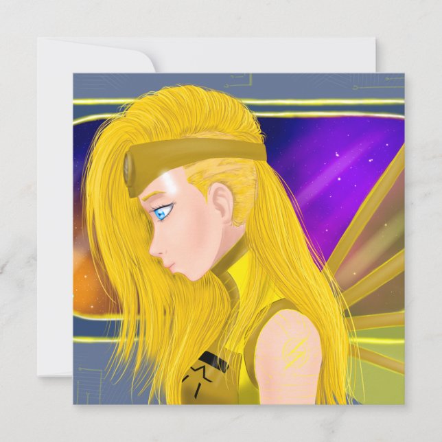 Lilin OC - Cyborg angel - Starset inspiriert art Karte (Vorderseite)