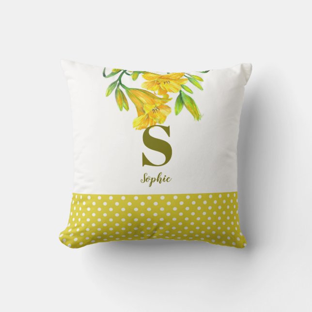 Lilis floral Art Monogram Kissen (Vorderseite)