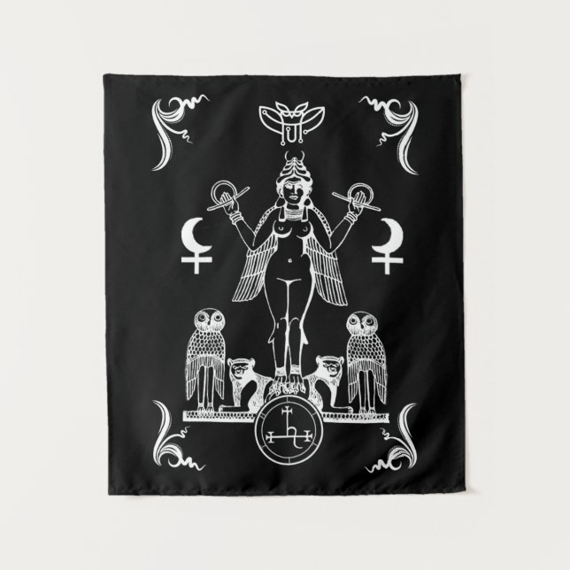 Lilith Altar Tapestry Wandteppich (Vorderseite)