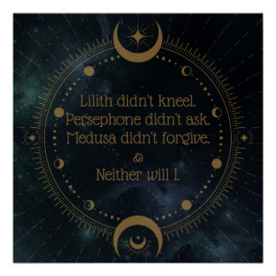 Lilith kannte nicht Gottes Rebellion Inspirational Poster