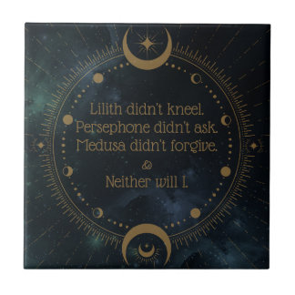 Lilith kniete nicht Göttliche Rebellion Inspiriere Fliese