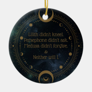 Lilith kniete nicht Göttliche Rebellion Inspiriere Keramik Ornament