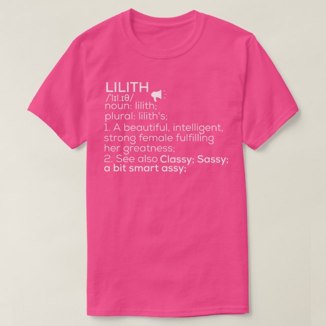 Lilith Name Lilith Definition Lilith Female Name L T-Shirt (Design vorne)