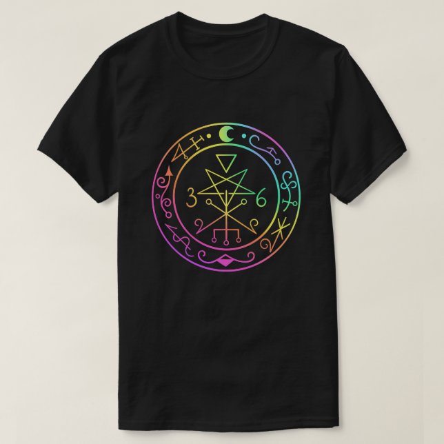 Lilith sigil. Dunkler Mond Goddess Siegel T - Shir T-Shirt (Design vorne)