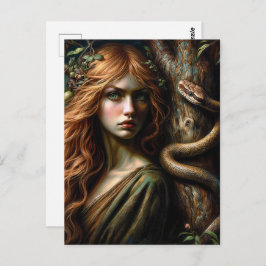 Lilith und Snake Botanische Kunst Postkarte