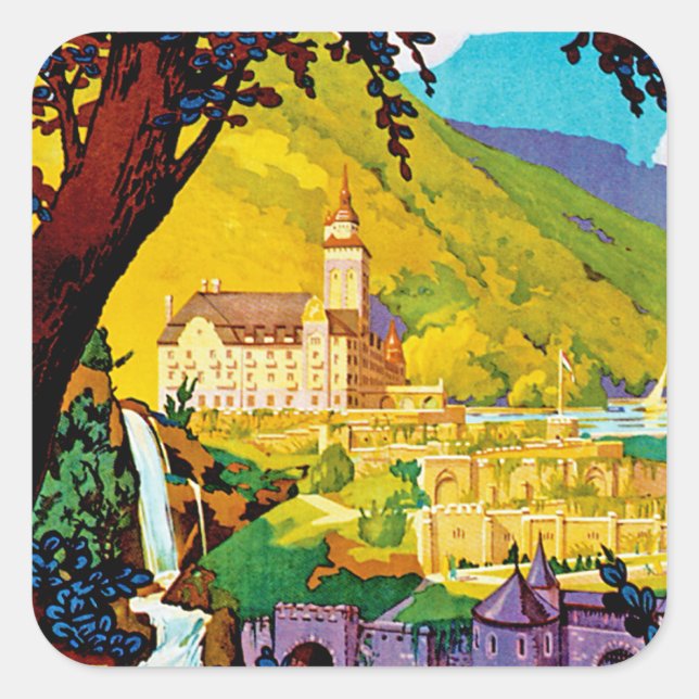 Lillafured Hungary Quadratischer Aufkleber (Vorderseite)