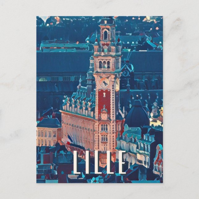 Lille Foto Vintage Postkarte (Vorderseite)