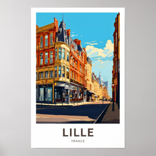 Lille France Travel Print Poster