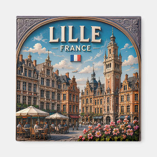 🏙️ Lille Frankreich Historische Straßen und Stadt Magnet