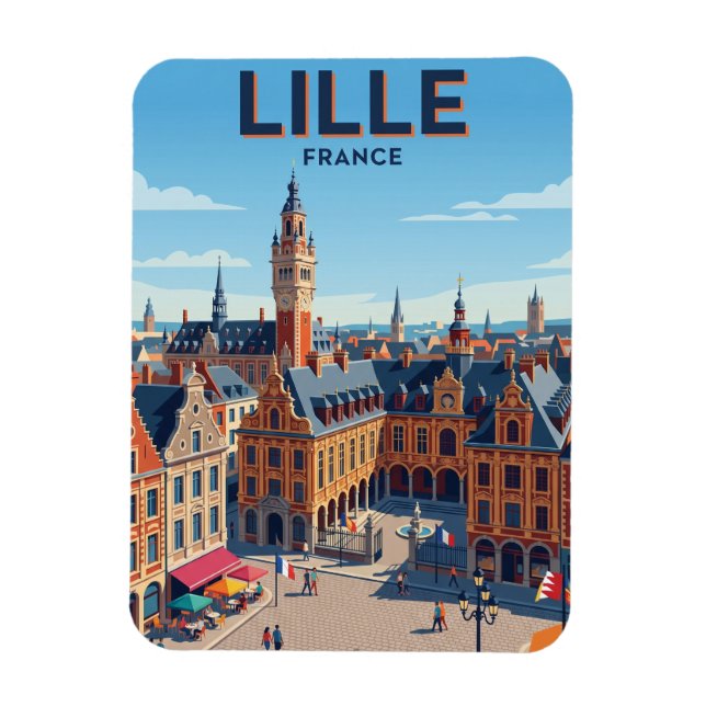 Lille Frankreich Magnet (Vertikal)