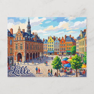 Lille Frankreich Postkarte