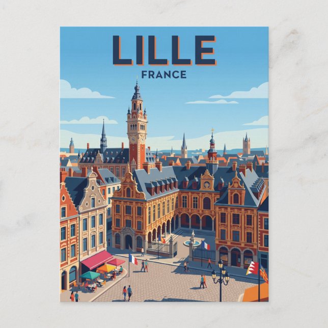 Lille Frankreich Postkarte (Vorderseite)