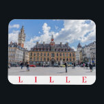 Lille Grand Place Kühlschrankmagnet Magnet<br><div class="desc">Ein wunderschöner Ausblick auf die Gebäude rund um den Grand Place in der Stadt Lille in Nordfrankreich,  gedruckt auf einem Souvenir-Kühlschrankmagnet.</div>