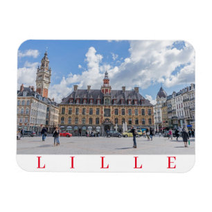 Lille Grand Place Kühlschrankmagnet Magnet