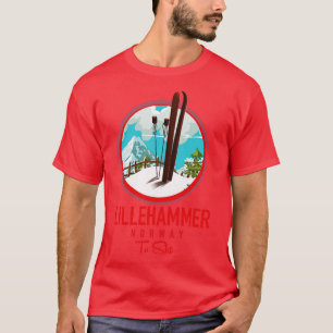 Lillehammer Norwegen Ski T-Shirt