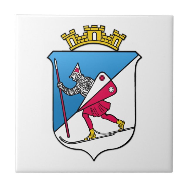 Lillehammer-Norwegische Wappen Heraldry Fliese (Vorderseite)