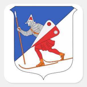 Lillehammer-Wappen Quadratischer Aufkleber