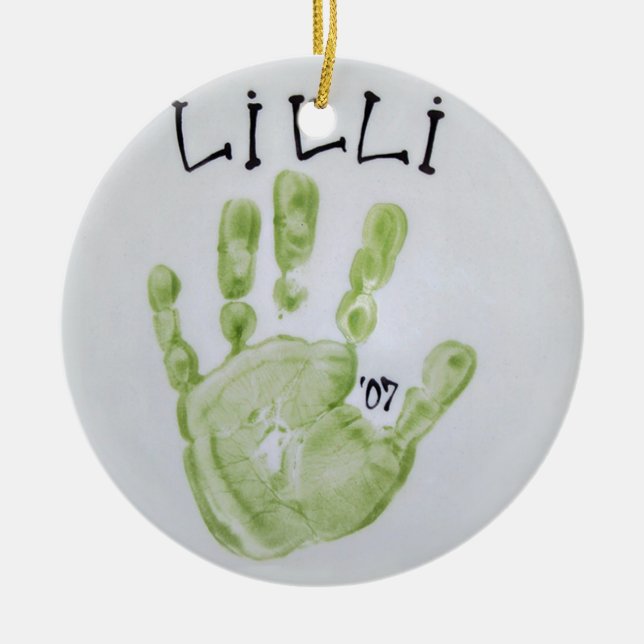 Lilli Hand Keramik Ornament (Vorne)