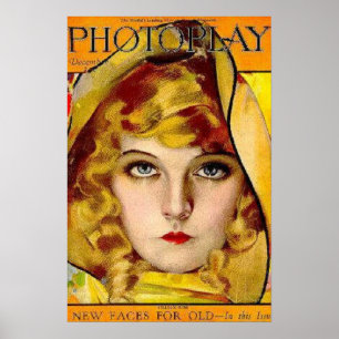 Lillian Gish Stummfilmstar Vintage Poster