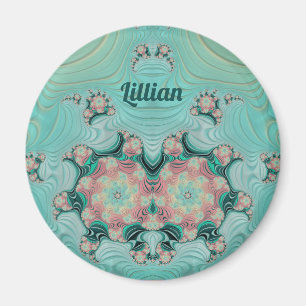 LILLIAN ~ Pastell Rosa und Grün ~ Atemberaubendes  Magnet