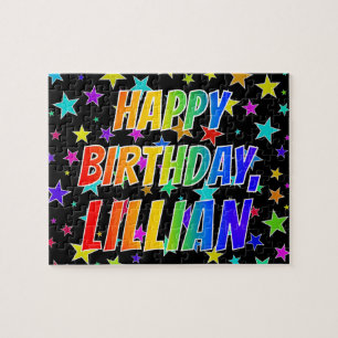 "LILLIAN" Vorname, Spaß "GLÜCKLICHER GEBURTSTAG" Puzzle