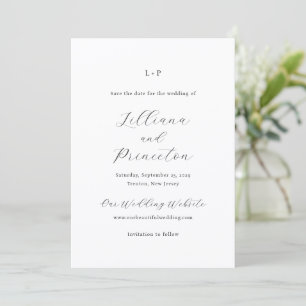 Lilliana Elegant Moderne Hochzeit Save The Date