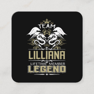 Lilliana Lilliana Drache Lebenslanges Mitglied Leg Quadratische Visitenkarte