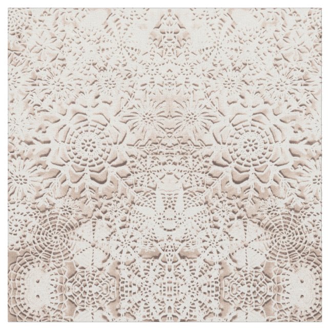 Lillians Vanille-Creme-Schneeflocken Stoff (Nahaufnahme)