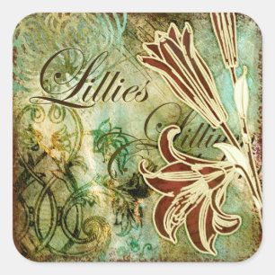 Lillies Quadratischer Aufkleber