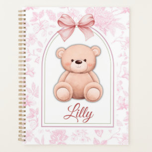 Lilly   Benutzerdefiniertes rosa Teddy-Bär-Kinderz Planer