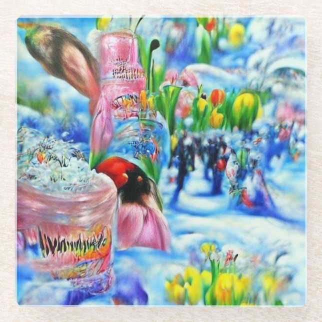 Lilly Glasuntersetzer (Vorderseite)