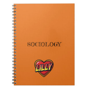 Lilly Herz Orange Notizblock