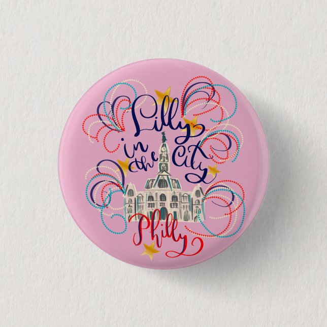 Lilly in der Stadt - Philadelphia Button (Vorderseite)