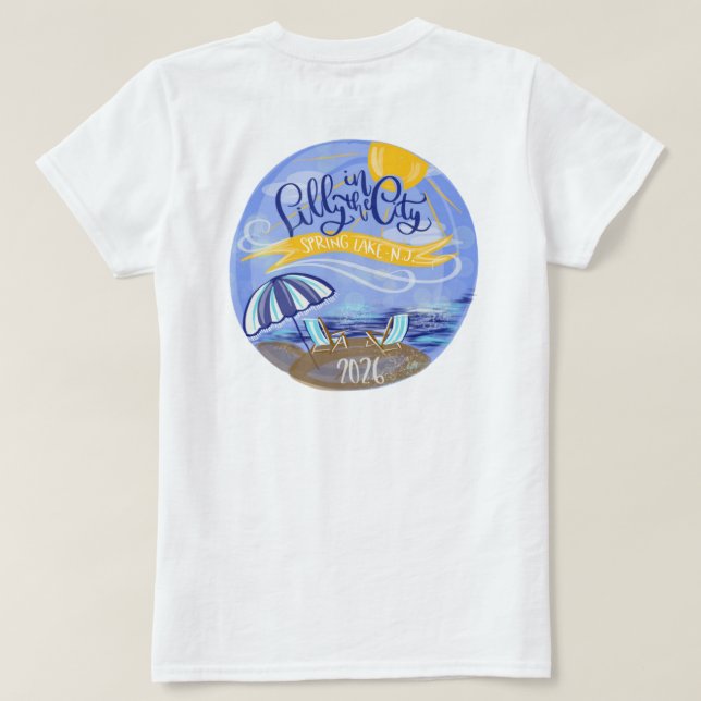 Lilly in der Stadt - Spring Lake, NJ - T-Shirt (Design Rückseite)