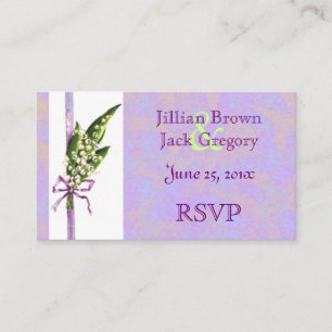 Lilly of the Valley BRIDAL RSVP card Begleitkarte