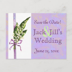 Lilly of the Valley SAVE THE DATE Postkarte