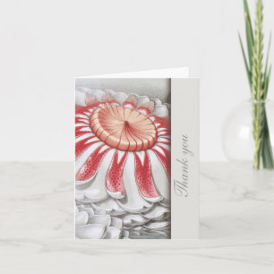 Lilly Pads floral Dankeschön Hinweise Dankeskarte