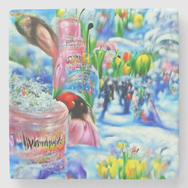 Lilly Steinuntersetzer (Vorderseite)