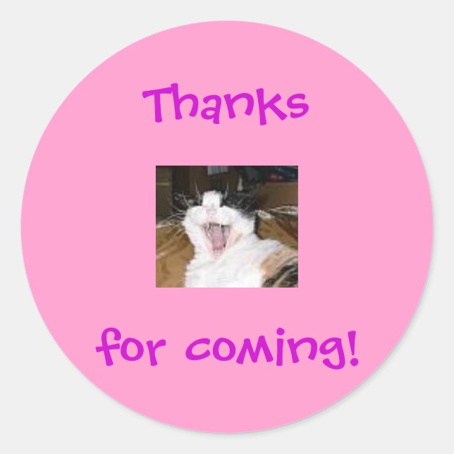 Lillytalk, Danke, dass du gekommen bist! Runder Aufkleber (Vorderseite)