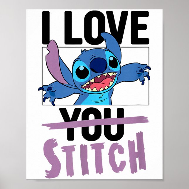 Lilo & Stitch - Valentinstag I Love Stitch  Poster (Vorne)